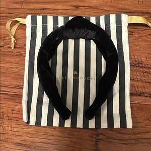 Lele Sadoughi Luxe Black Velvet Headband